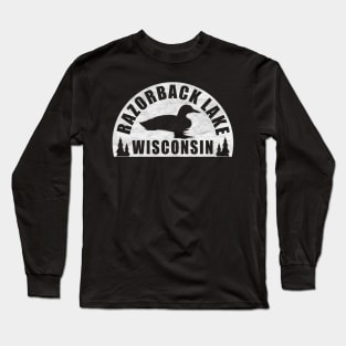 Razorback Lake Northern Wisconsin Loon Long Sleeve T-Shirt